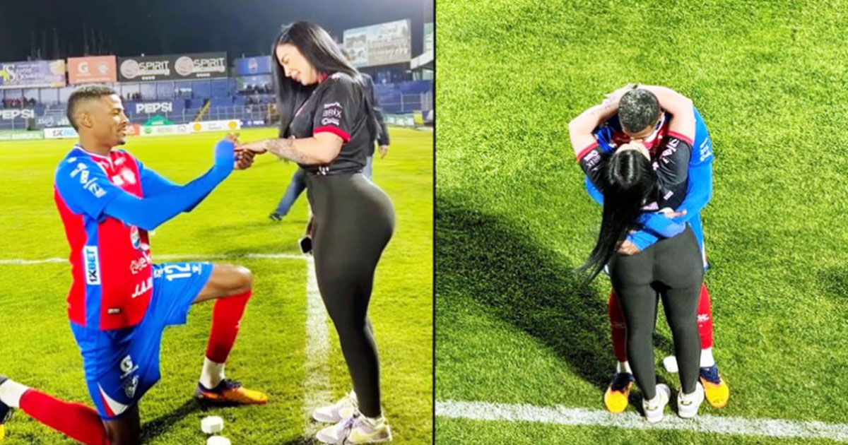 মাঠে বিয়ের প্রস্তাব দিয়ে ভাইরাল ফুটবলার, তিন দিনেই বিচ্ছেদ