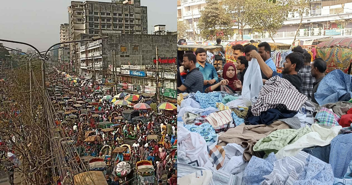 ঈদের কেনাকাটায় জমজমাট মার্কেটগুলো, ভিড় ও যানজটে ভোগান্তি