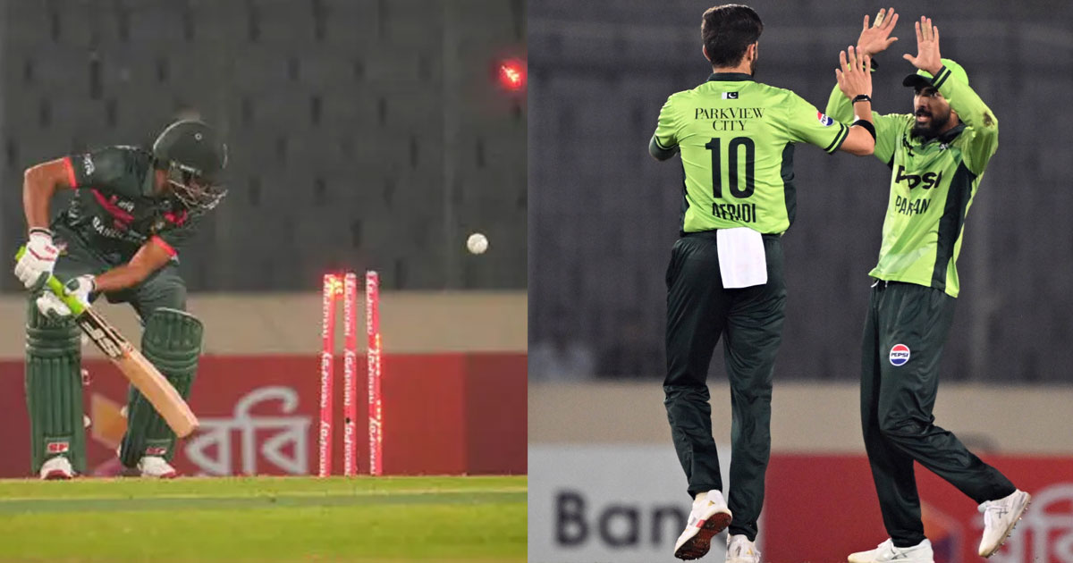 বৃষ্টিবিঘ্নিত ম্যাচে বাংলাদেশের ব্যাটিং ব্যর্থতায় পাকিস্তান জয়ী