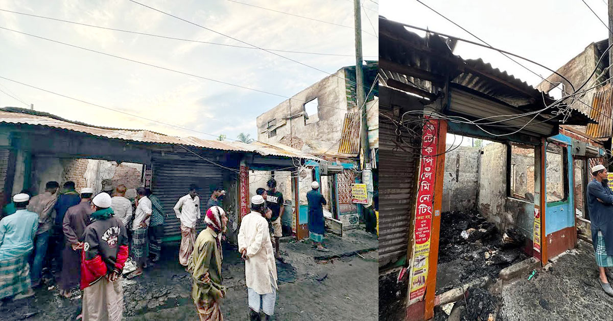 বাউফলে ভয়াবহ অগ্নিকাণ্ডে প্রায় আড়াই কোটি টাকার ক্ষয়ক্ষতি