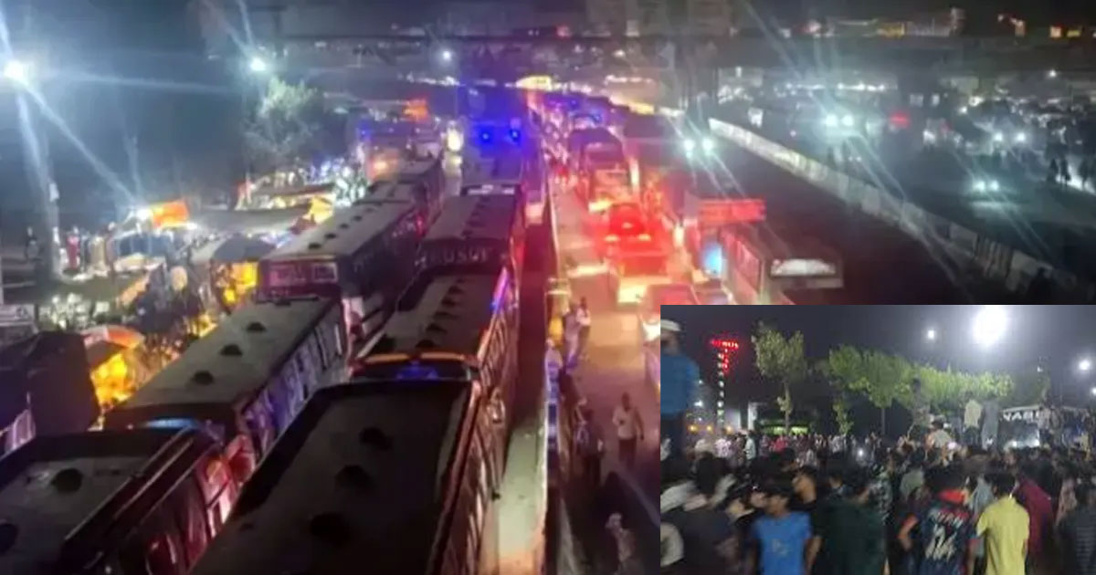 বকেয়া বেতন-বোনাসের দাবিতে সাভারে সড়ক অবরোধ, তীব্র যানজট