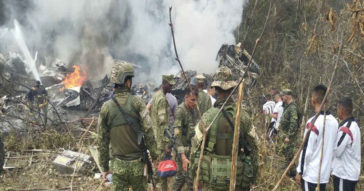 কলম্বিয়ার সামরিক বিমান বিধ্বস্ত, নিহত অন্তত ৬৬
