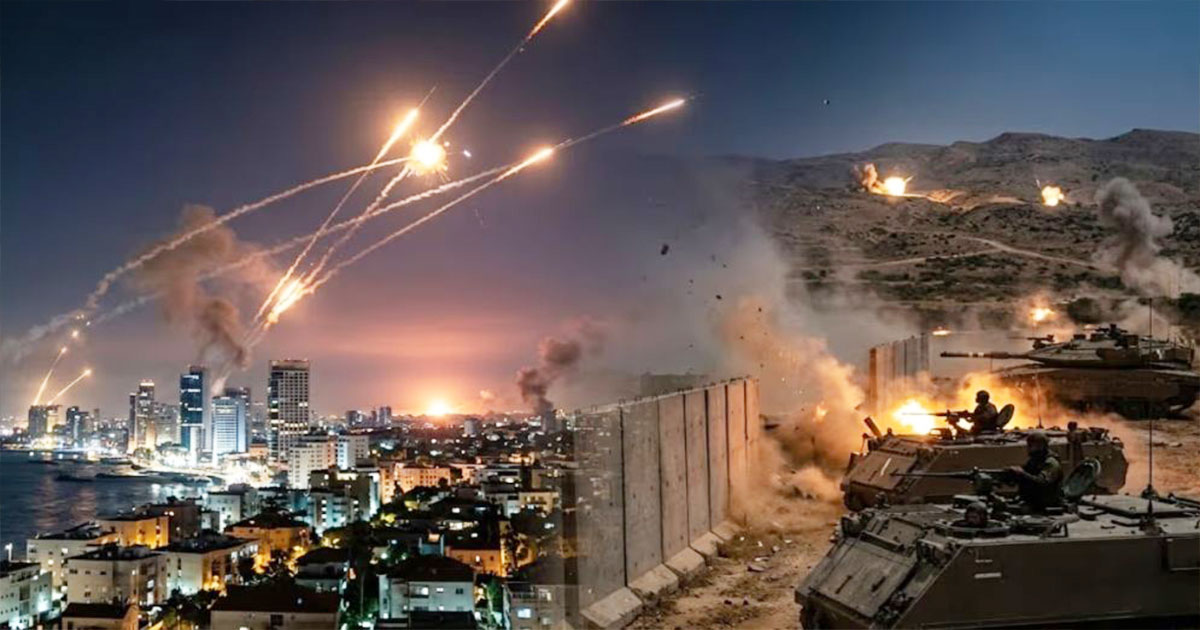 ইরানের ক্ষেপণাস্ত্র হামলার মাঝেই ইসরাইলে হিজবুল্লাহর আঘাত