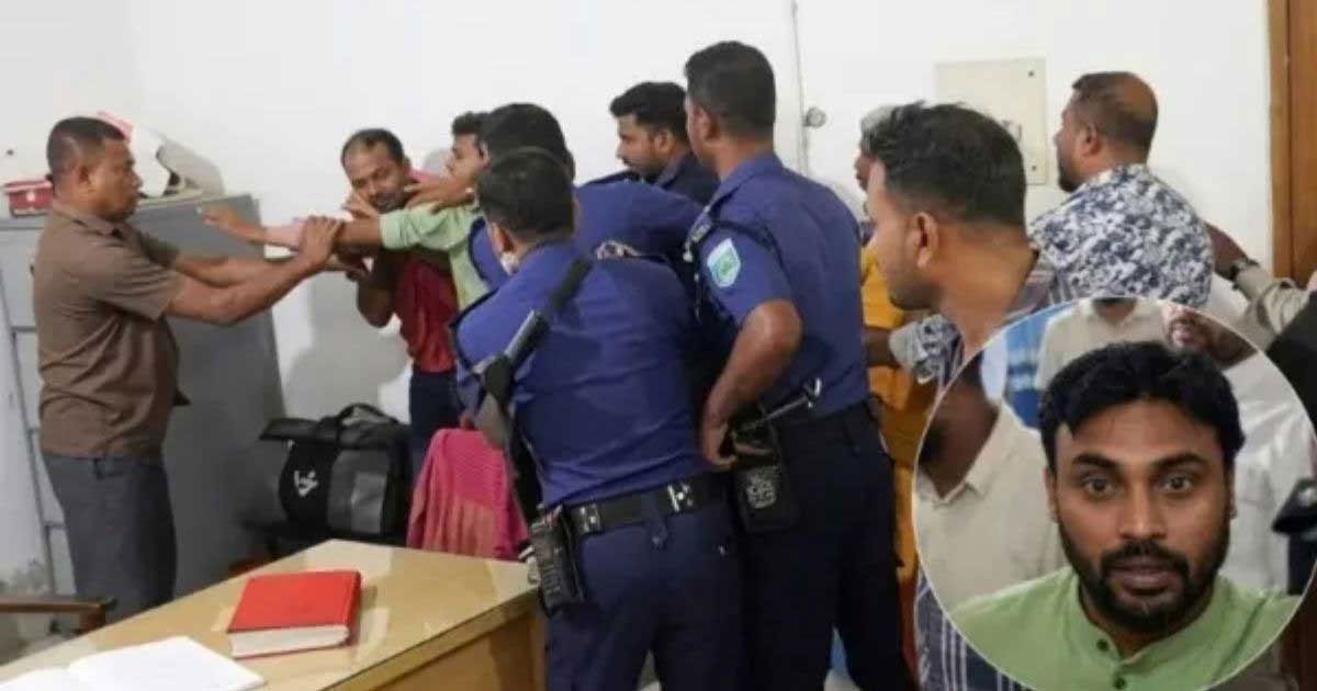 থানায় ঢুকে পুলিশ সদস্যদের মারধরের মামলায় জামায়াত নেতা গ্রেপ্তার