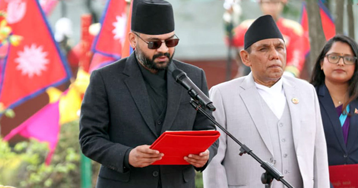 নেপালের প্রধানমন্ত্রী হিসেবে শপথ নিলেন বালেন্দ্র শাহ