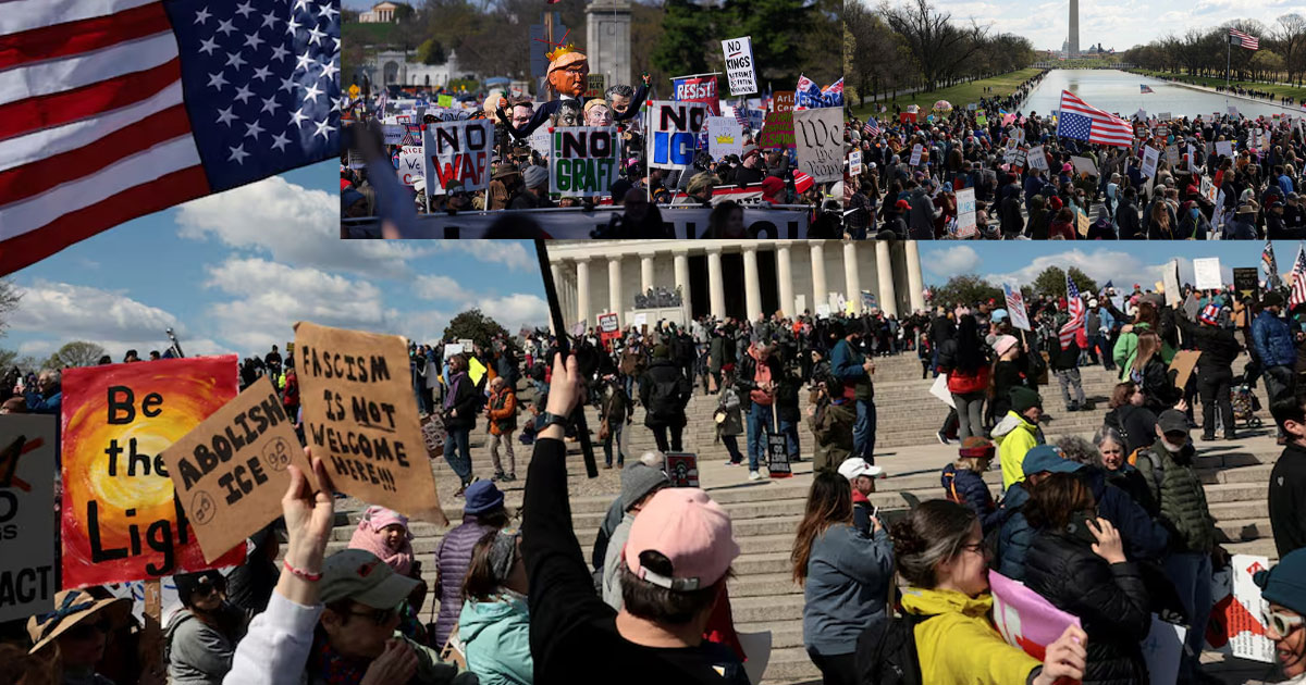 ট্রাম্পের নীতি-বিরোধে ‘নো কিংস’ র‍্যালি, দেশজুড়ে বিক্ষোভ