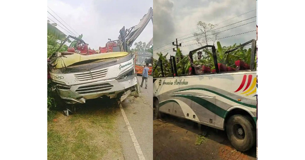 বরিশালে নিয়ন্ত্রণ হারিয়ে বাস খাদে, নিহত ১
