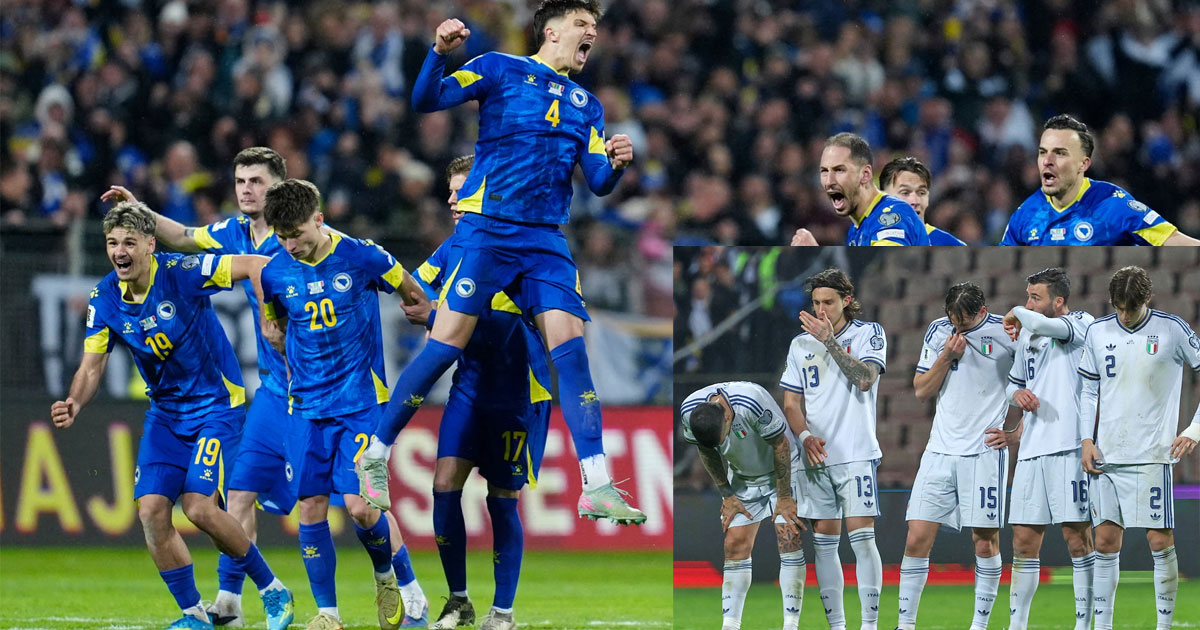 পেনাল্টিতে হেরে ইতালির আবার স্বপ্নভঙ্গ, উচ্ছ্বসিত বসনিয়া