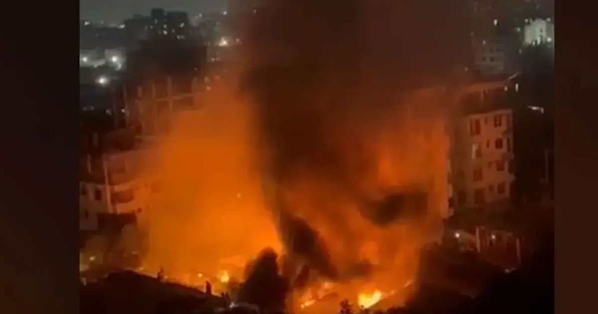 রাজধানীর তুরাগে বস্তিতে আগুন