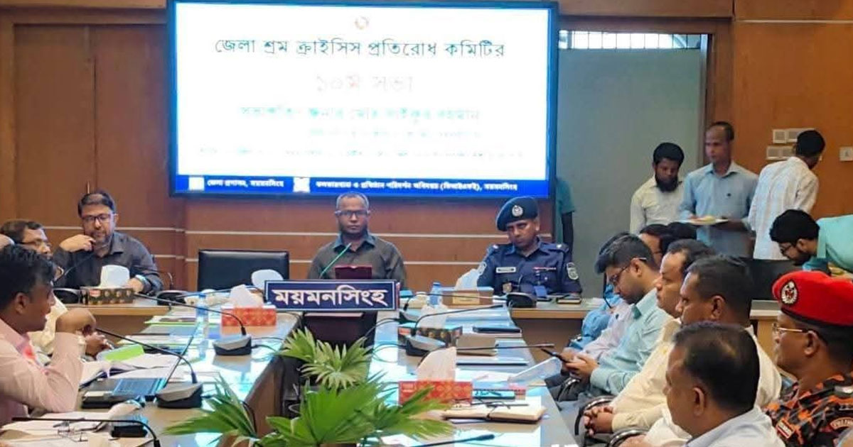 ময়মনসিংহে জেলা শ্রম ক্রাইসিস প্রতিরোধ কমিটির সভা অনুষ্ঠিত