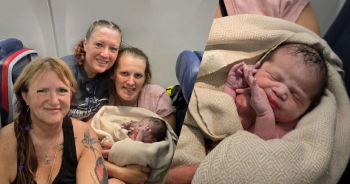 মাঝ আকাশেই কন্যাশিশু প্রসব করলেন মা