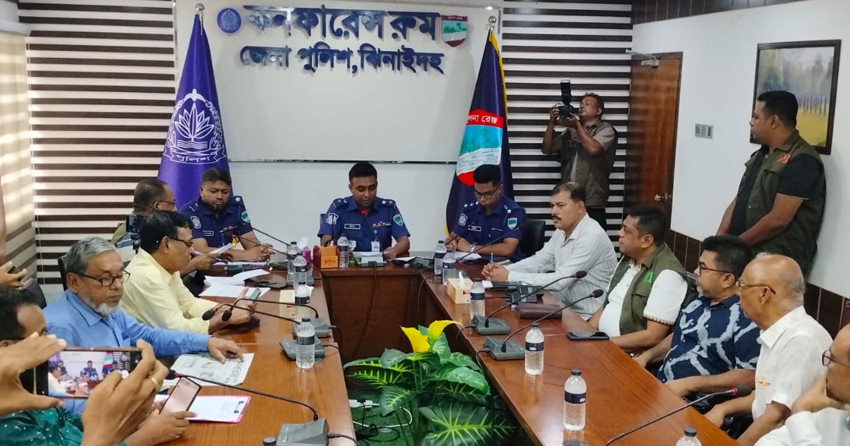 ঝিনাইদহে সাংবাদিকদের সঙ্গে নবাগত পুলিশ সুপারের মতবিনিময়