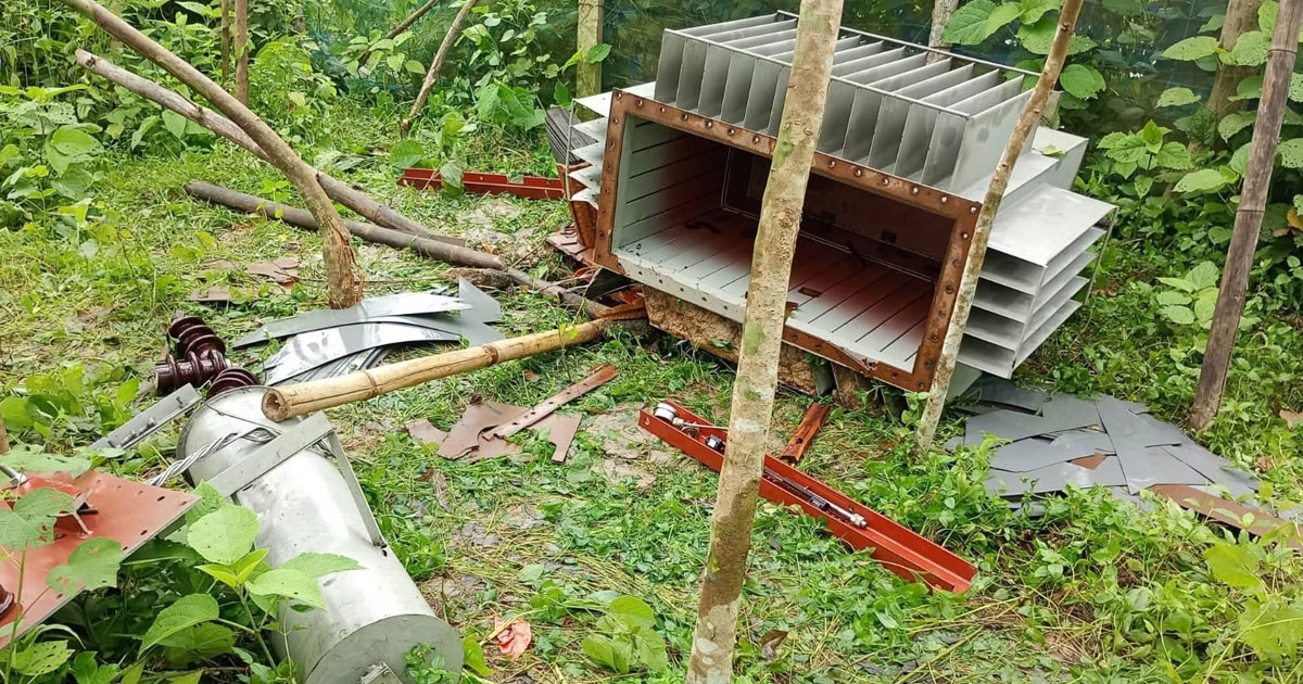 ঝিনাইগাতীতে ট্রান্সফরমারের তার চুরি, কয়েক এলাকায় বিদ্যুৎ সরবরাহ বন্ধ