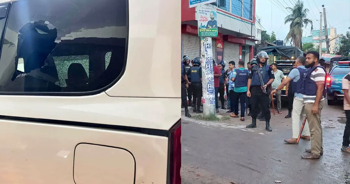কুষ্টিয়ায় এমপি আমির হামজার গাড়িতে হামলা-ভাঙচুর