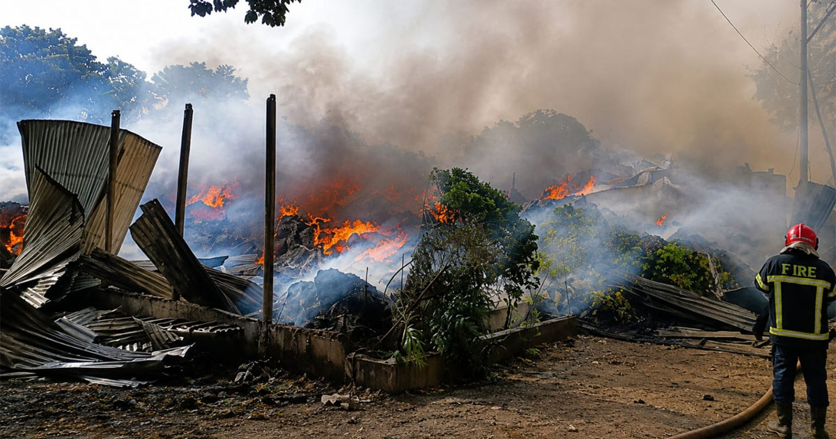 ৪ ঘণ্টা পর কোনাবাড়ীর ঝুট গোডাউনের আগুন নিয়ন্ত্রণে