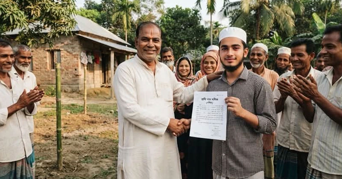 সম্পত্তি না থাকায় চাকরি আটকে যাওয়া মুসলিম যুবককে জমি দিলেন হিন্দু প্রতিবেশী