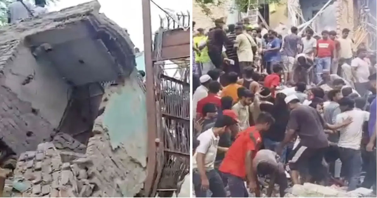 দিল্লিতে বহুতল ভবন ধস, বহু হতাহতের শঙ্কা