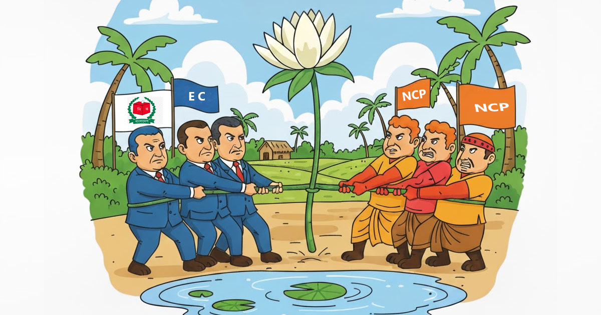 শাপলায় অনড় দু-পক্ষই; চাইছে এনসিপি, ইসির না