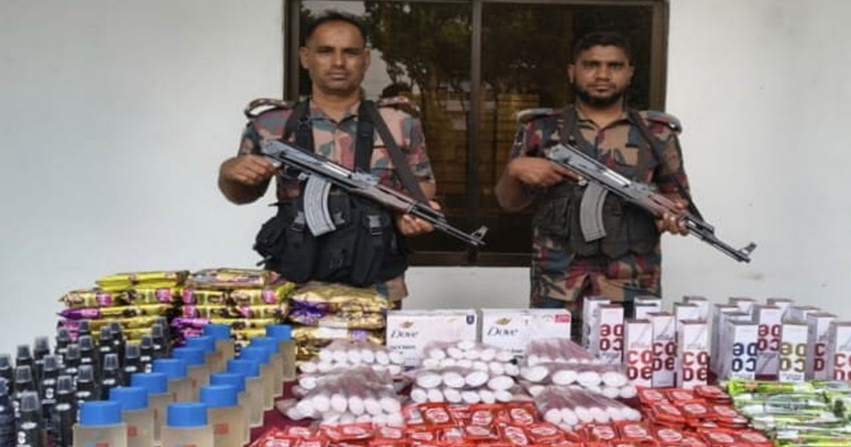 ১২ লাখ টাকার চোরাচালানী পণ্য জব্দ করেছে বিজিবি