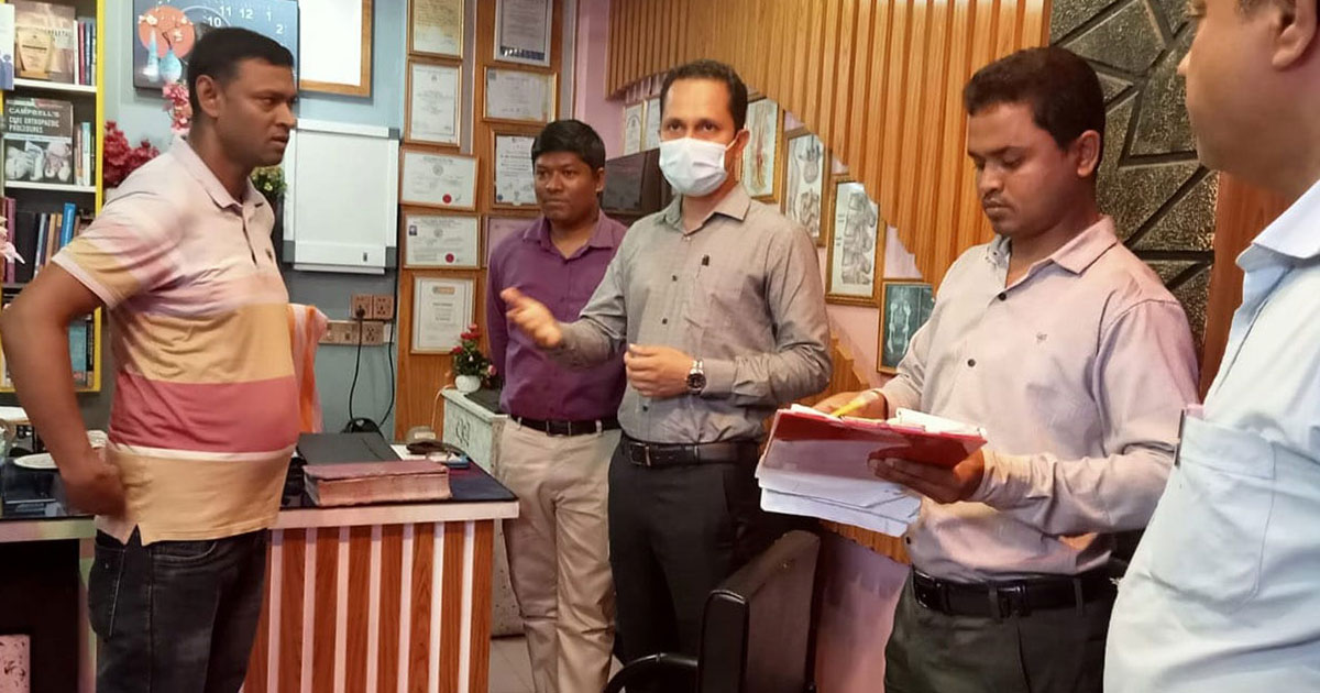 শার্শায় ৪টি ক্লিনিক ও ডায়াগনস্টিক সেন্টারকে ৩০ হাজার টাকা জরিমানা
