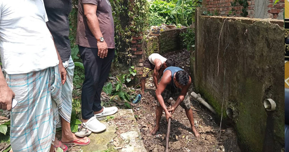 বুড়িশ্চর বদল চৌধুরী বাড়ি এলাকায় পানি নিষ্কাশন ব্যবস্থার উন্নয়নে অভিযান
